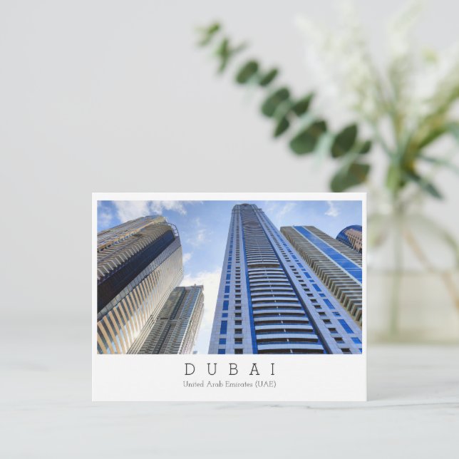 Benutzerdefinierter Text, Dubai, Postkarte der Ver (Stehend Vorderseite)