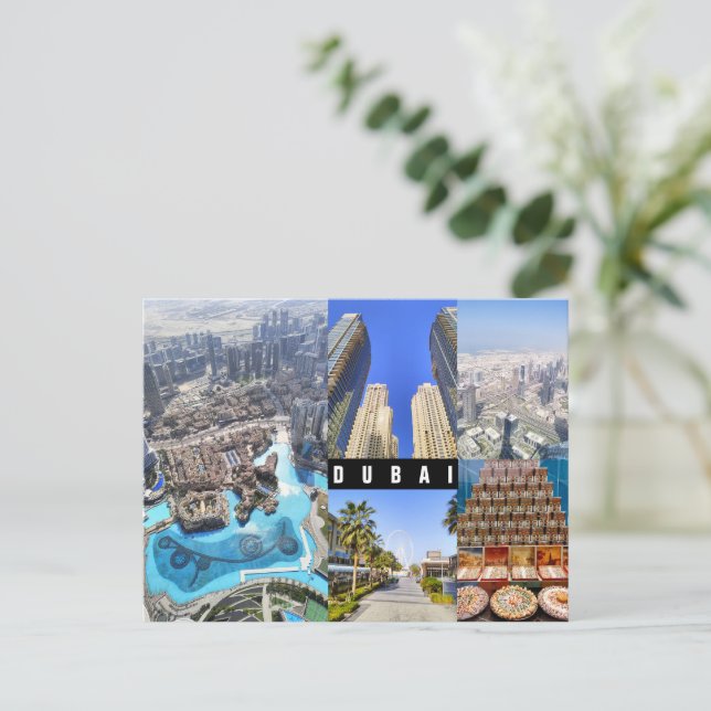 Benutzerdefinierter Text, Dubai, Postkarte der Ver (Stehend Vorderseite)