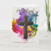 Benutzerdefinierter Text 'Er ist Risen' Regenbogen
