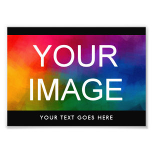 Benutzerdefinierter Text Familien-Event-Party-Hoch Fotodruck