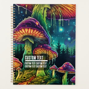 Benutzerdefinierter Text Fantasy Leuchtender Pilz  Planer
