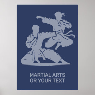 Benutzerdefinierter Text & Farbe Kampfsport Poster
