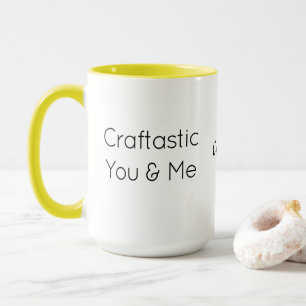Benutzerdefinierter Text, farbenfrohe Craftastic Y Tasse