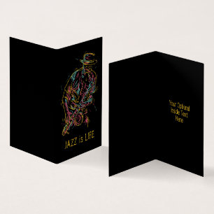 Benutzerdefinierter Text Farbiger Jazzplayer