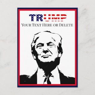 Benutzerdefinierter Text/FarbTrump '24 Foto Rot We Postkarte