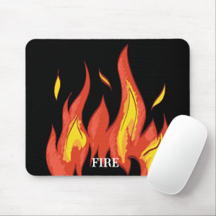 Benutzerdefinierter Text Feuer Trendiger Hintergru Mousepad