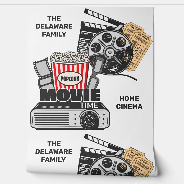 Benutzerdefinierter Text-Film / Kino Tapete (Abrollen)