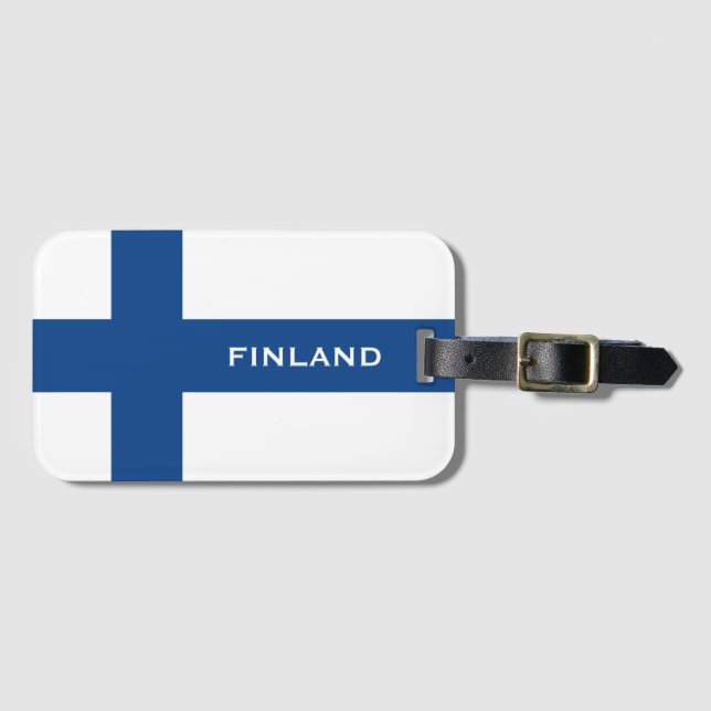 Benutzerdefinierter Text FINLAND Gepäckanhänger (Vorderseite (Horizontal))