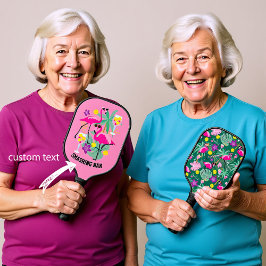 🦩 🦩 benutzerdefinierter Text Flamingo Dinking, 2 Pickleball Schläger