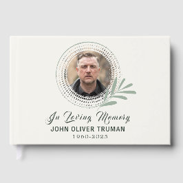 Benutzerdefinierter Text Foto Gedenk Funeral Blume Gästebuch