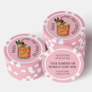 Benutzerdefinierter Text-freier Cocktail Pokerchips