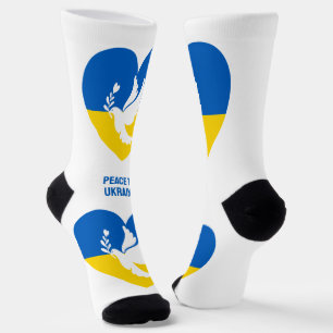 Benutzerdefinierter Text Frieden für die Ukraine Socken
