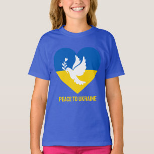 Benutzerdefinierter Text Frieden für die Ukraine T-Shirt