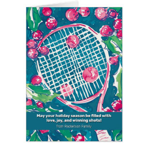 🎾🎄Benutzerdefinierter Text, Frohe Feiertage: Lie