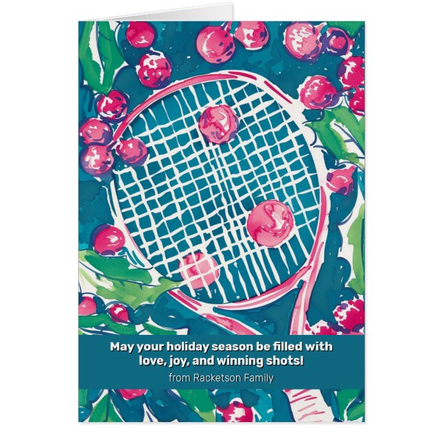 🎾🎄Benutzerdefinierter Text, Frohe Feiertage: Lie (Vorne)