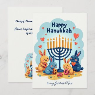🕎Benutzerdefinierter Text  Fröhliches Chanukka Ha Feiertagskarte