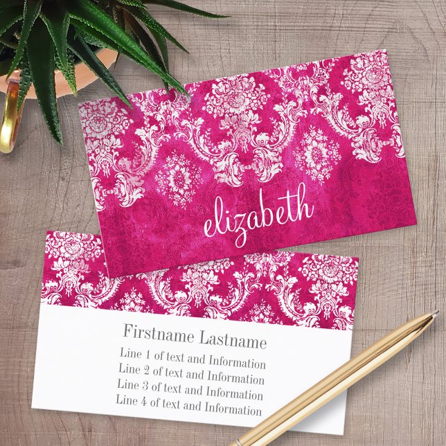 Benutzerdefinierter Text für das Muster des rosa G Visitenkarte (Custom Printed Business Cards)