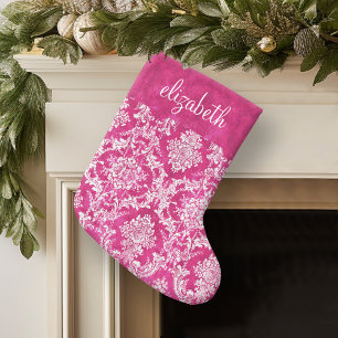 Benutzerdefinierter Text für das Muster des rosa  Kleiner Weihnachtsstrumpf