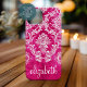 Benutzerdefinierter Text für das Muster "Moody Dam Case-Mate iPhone Hülle (Personalized Phone Case - Shabby Chic Vintage Damask Pattern with Custom Name)
