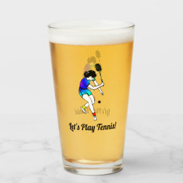 Benutzerdefinierter Text für den weiblichen Tennis Glas