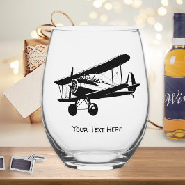 Benutzerdefinierter Text für die Silhouette von Re Weinglas Ohne Stiel