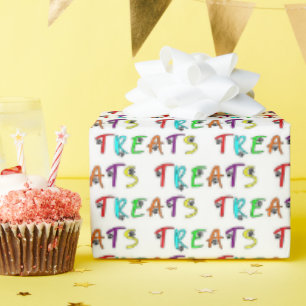 Benutzerdefinierter Text für Hundeparty-Leckereien Geschenkpapier