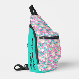 Benutzerdefinierter Text für pastellfarbenes Pickl Crossbody Bag