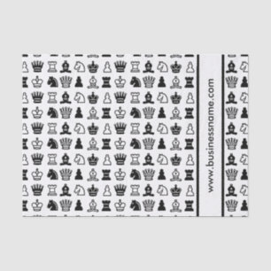 Benutzerdefinierter Text für Schachfiguren Seidenpapier