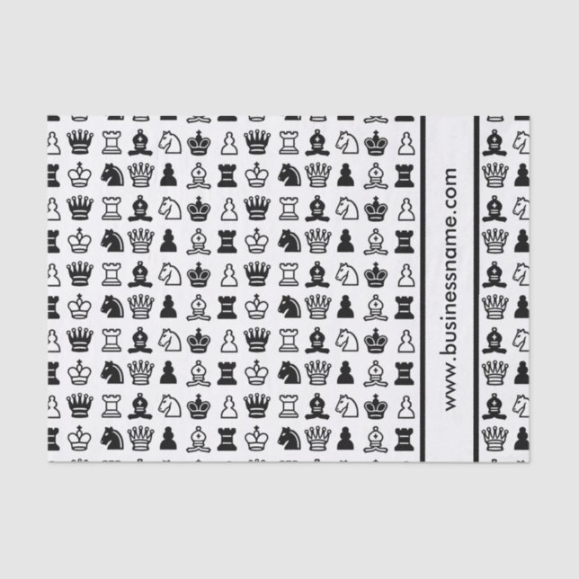 Benutzerdefinierter Text für Schachfiguren Seidenpapier (Vorderseite)