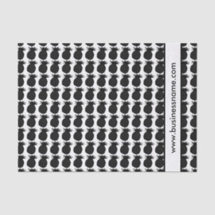 Benutzerdefinierter Text für Schwarzes Ananas Seidenpapier