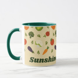 Benutzerdefinierter Text für Sunshine und Veggies Tasse