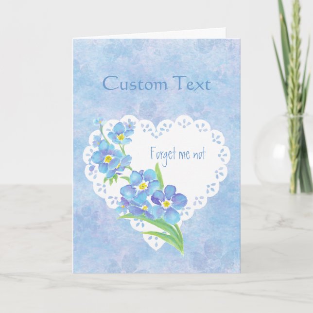 Benutzerdefinierter Text für Wasserfarben ohne Blu Karte (Vorderseite)