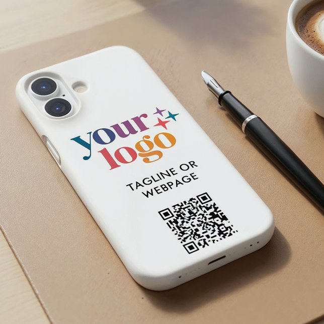 Benutzerdefinierter Text Geschäft Unternehmenslogo Case-Mate iPhone Hülle (Customize with logo, text and QR Code. Choose iPhone model and case style.)