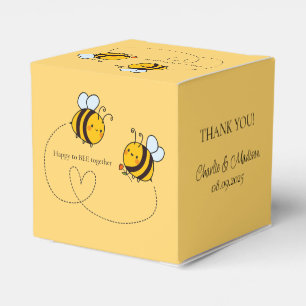Benutzerdefinierter Text Glückliche Liebesbienen Geschenkschachtel