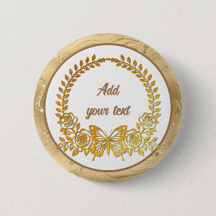 Benutzerdefinierter Text, Goldener Schmetterling u Button