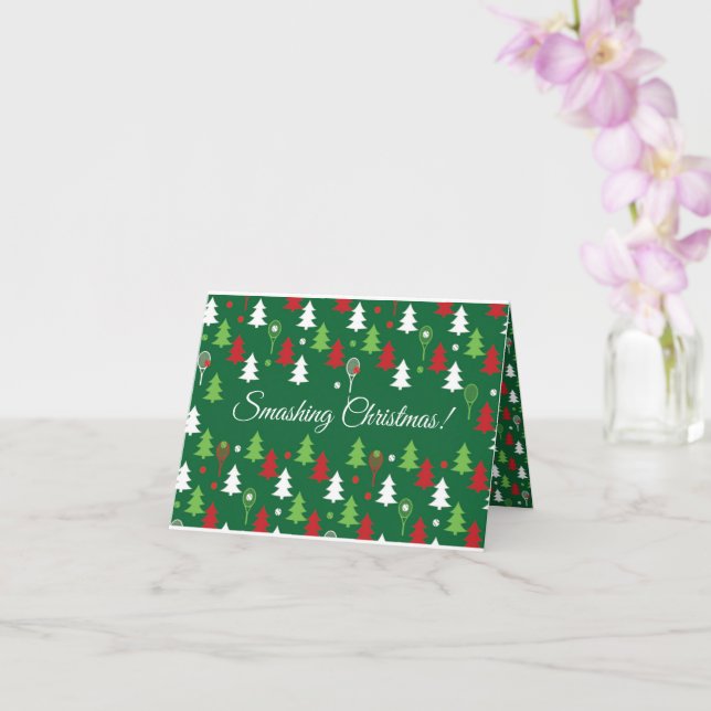 Benutzerdefinierter Text Green 💚 🤍, rot, weiß Te Karte (Orchidee)