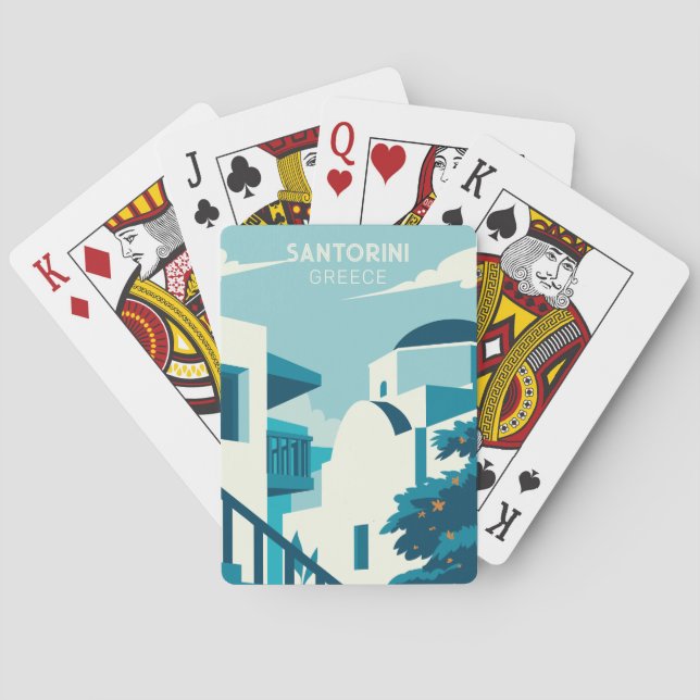 Benutzerdefinierter Text Griechenland Spielkarten (Rückseite)