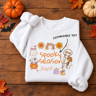 Benutzerdefinierter Text Gruselige Saison Süße Hal Sweatshirt