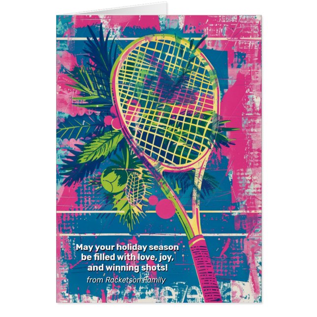 🎾 🎄 Benutzerdefinierter Text, Grüße der Jahresze (Vorne)