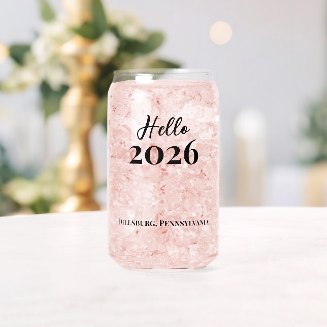Benutzerdefinierter Text Hallo Silvesterparty 2026 Dosenglas (Insitu (Hochzeit))