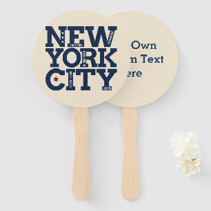 Benutzerdefinierter Text - Handfans aus New York C Fächer