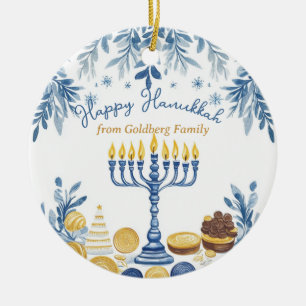 Benutzerdefinierter Text Hanukkah Harmony Keepake Keramik Ornament