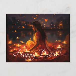 Benutzerdefinierter Text 🤩 Happy Diwali Postkarte