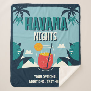 Benutzerdefinierter Text "Havana Nights" Sherpadecke