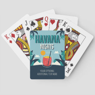 Benutzerdefinierter Text "Havana Nights" Spielkarten