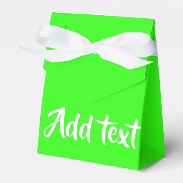 Benutzerdefinierter Text hell grün schlicht Geschenkschachtel (Vorderseite)