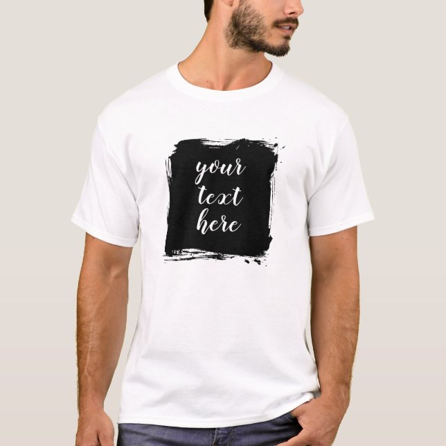 Benutzerdefinierter Text Hochladen Logo oder Foto  T-Shirt (Vorderseite)