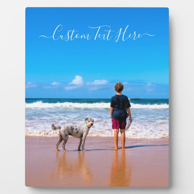 Benutzerdefinierter Text im Foto  Plasten Sie die  Fotoplatte (Vorderseite)