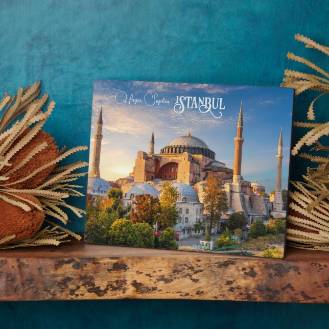 Benutzerdefinierter Text Istanbul Fotoplatte (Seite)