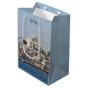 Benutzerdefinierter Text Istanbul Mittlere Geschenktüte